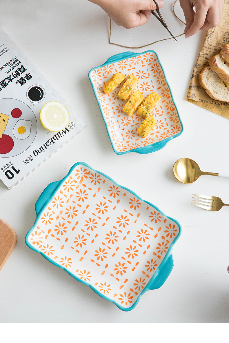 Fiji trent dish dish dish home ins web celebrity microwave tableware ceramic plate character lovely creative Japanese