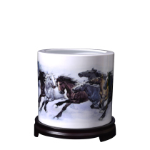 Jingdezhen ceramic large pen holder creative office desktop ornaments crafts decoration study storage tank