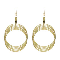 New fashion metal multi-layer earrings ladies alloy jewelry bohemian round ear jewelry