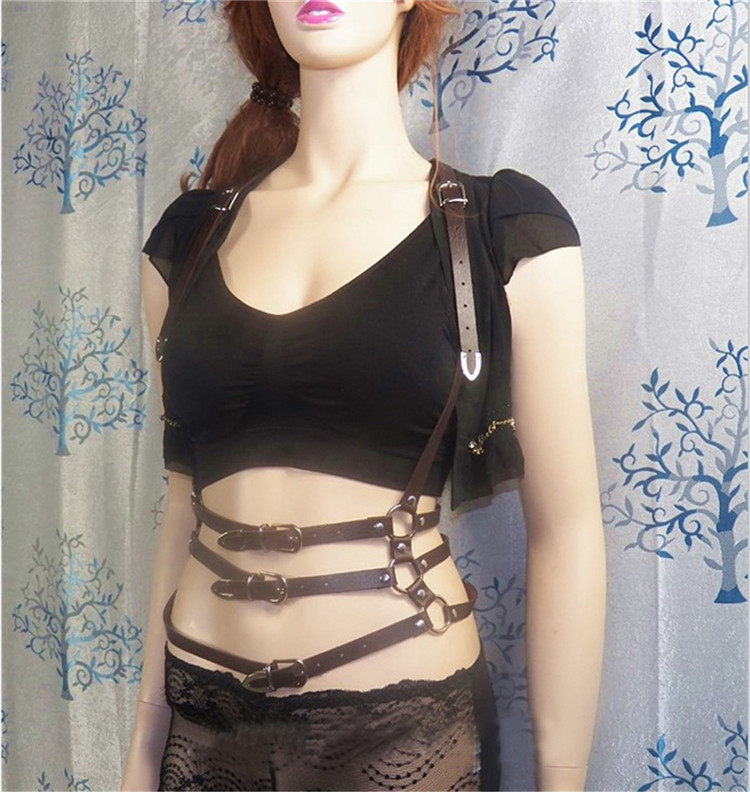 New European and American Jewelry Exaggerated Personality Punk Sexy Fashion Women Leather Clothing Accessories Body Chain Waist Chain