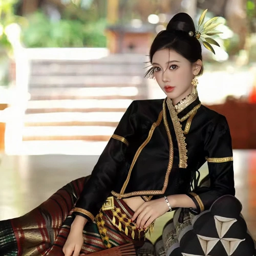 Этническая металлическая китайская шпилька, аксессуар для волос, монеты, серьги, этнический стиль, Таиланд