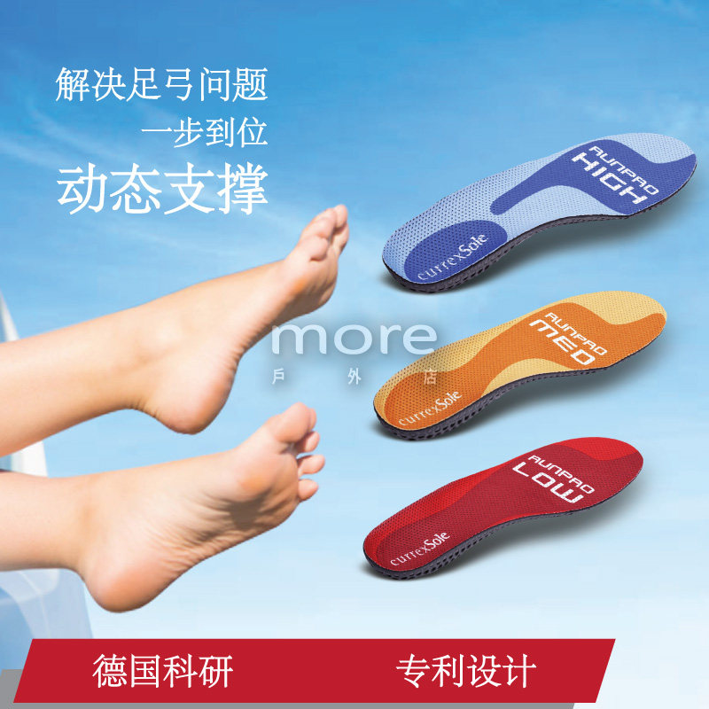 German CurrexSole RUNPRO shock-absorbing running sports insole correcting the arch support flat foot deodorant