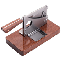 CIGARLOONG DRAGON CIGAR Scissors Desktop Solid Wood Living Room Stainless Steel Sharp cigarette lighter CLG-22IZ1