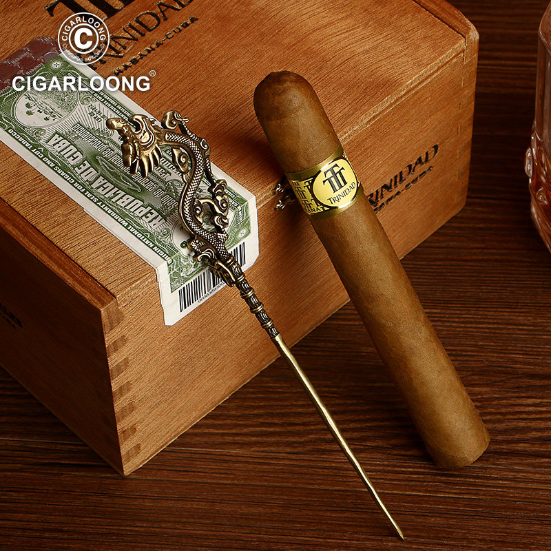 CIGARLOONG Cuban cigar smoke pass needle brass cigar dredge portable cigar pine needle smoke pass