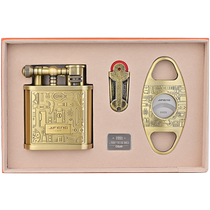 CIGARLOONG cigar lighter set cigar scissors and flint three-piece gift box JF-TZ226