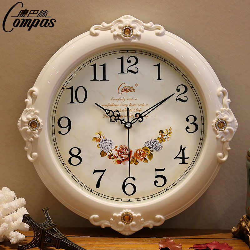 Conpasse clock hanging bell sitting room 2021 new minimalist fashion hanging wall hanging wall hanging watch clock quartz clock home-Taobao