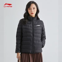 Li Ning, бархатный легкий и тонкий пуховик, удерживающая тепло дорожная куртка, утиный пух, облегающий крой