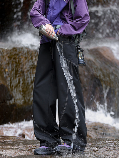 Three-in-one assault pants for men and women, spring and autumn three-proof outdoor mountaineering hard-shell pants for teenagers, quick-drying paratrooper pants for men