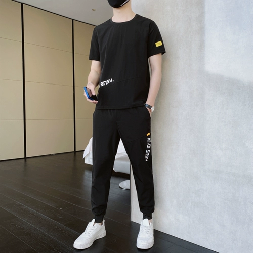 Tide, шелковый спортивный костюм, тонкая футболка с коротким рукавом