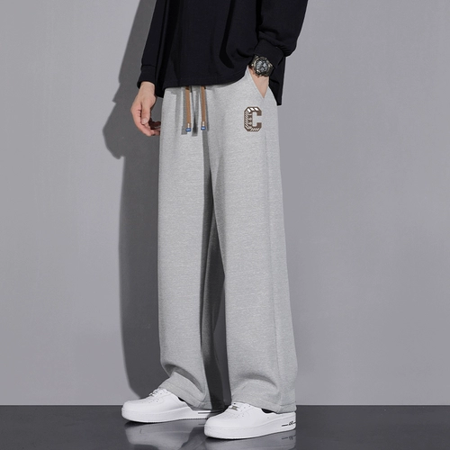 Мужские летние тонкие штаны, спортивные универсальные японские повседневные брюки, свободный прямой крой