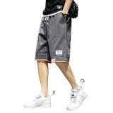 Мужские летние тонкие шелковые шорты, хлопковые спортивные пляжные штаны для отдыха, оверсайз