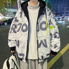Куртка 两面穿棉衣男士冬季2024年新款棉服个性潮牌青春活力百搭男生外套
