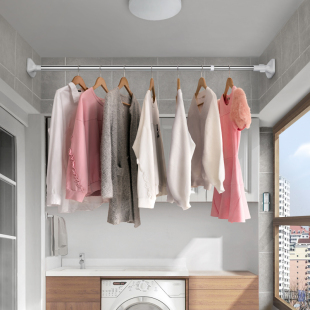 免打孔不锈钢晾衣伸缩杆