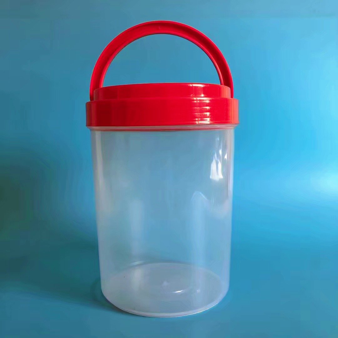 1000g Veterinary Medicine Packaging 500 gr Pets Freeze-dried Handle Refreshing bucket Round PP Raw Food Food Spot Supply