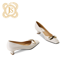 JESSICA SOPHIA white single shoe woman in the heel of the lacquer skin commuter simple comfort and ladyhood in 2022