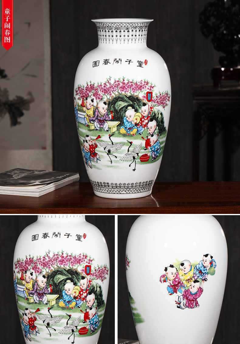 Jingdezhen ceramics vase furnishing articles of new Chinese style of large vases, home living room TV ark adornment ornament