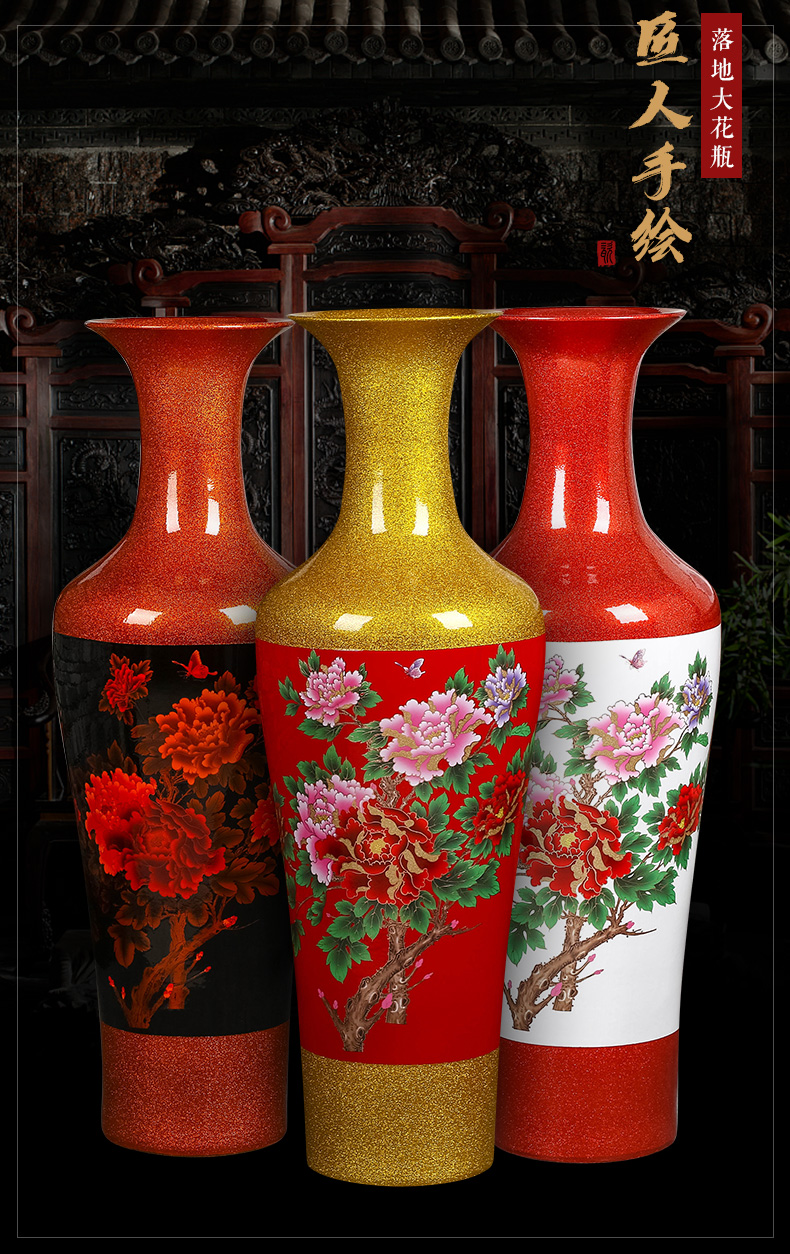 Jingdezhen of large vases, modern Chinese style 1 m ceramic vase sitting room TV ark place decoration decoration