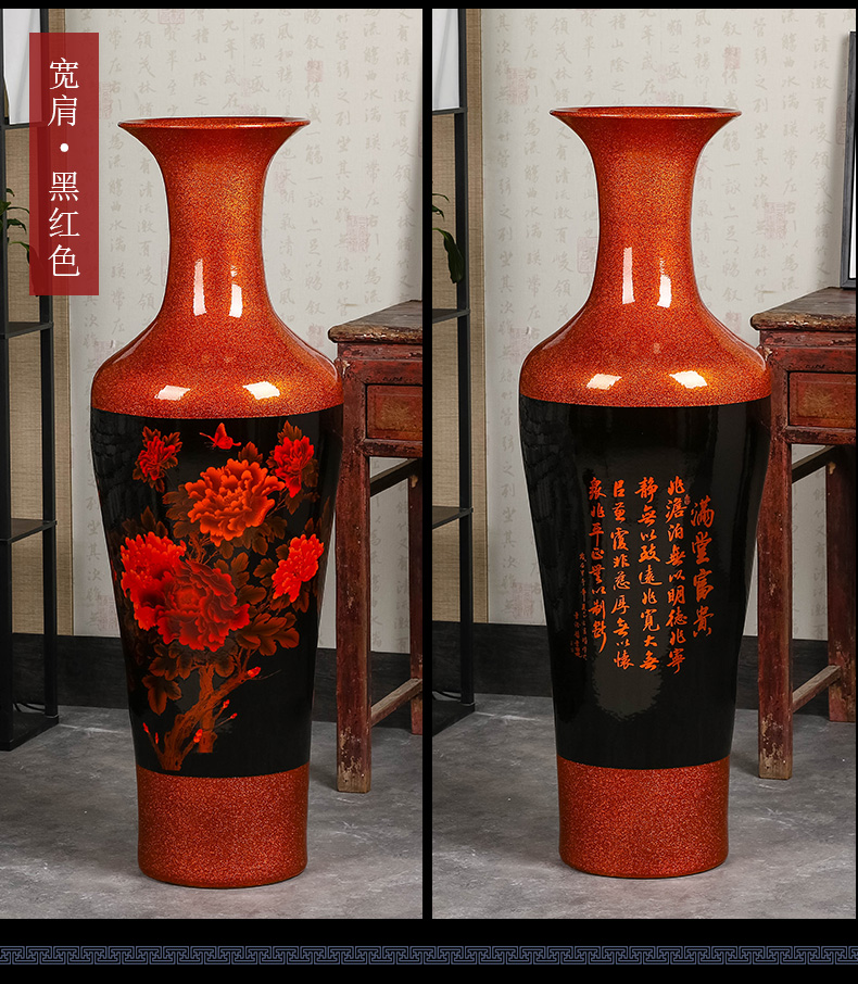 Jingdezhen of large vases, modern Chinese style 1 m ceramic vase sitting room TV ark place decoration decoration