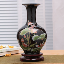 Jingdezhen Ceramic Ware Pendulum Pieces Ujin Glazed Vase Flower Arrangement Floral Ware Modern Time Home Living Room Genguan Decoration