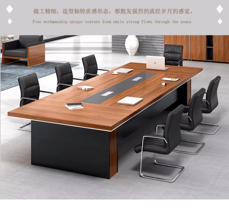 Bàn hội nghị của công ty Zeng bàn đàm phán hình chữ nhật bàn tiếp tân đơn giản, ghế văn phòng hiện đại