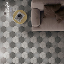 Black and white gray cement three-color hexagonal brick simple American splicing small hexagonal brick non-slip antique brick 200*230