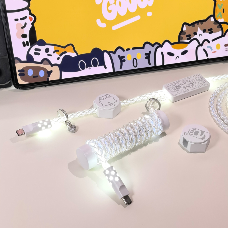 One-To-Two Full-Body Illuminated Keyboard Cable Supports Magnetic Switches, 8K Dual Nameplate, Cool White Light, Unknown Error D40 One-To-Two Full-Body Illuminated Keyboard Cable Supports Magnetic Switches, 8K Dual Nameplate, Cool White Light, Unknown Error D40