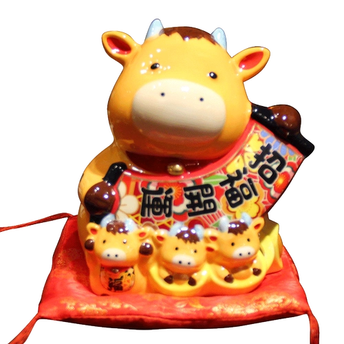 Пользовательский логотип весенний фестиваль церемония керамика крупный рогатый скот столица Tiber Spring Festival Festive Switch Новый год Придайте президенту благоприятные подарки