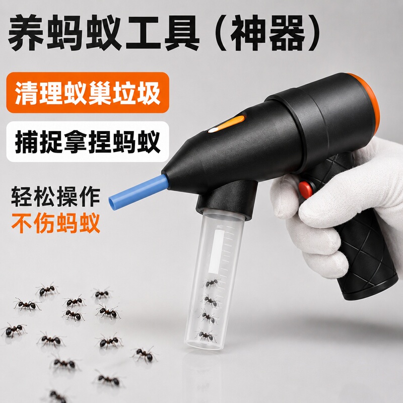 Multi-Purpose Insect Suction Device, Portable, Powerful Suction, Quickly Sucks Ants, Cleans Ant Nest Debris, Visual Ant Vacuum Cleaner Multi-Purpose Insect Suction Device, Portable, Powerful Suction, Quickly Sucks Ants, Cleans Ant Nest Debris, Visual Ant Vacuum Cleaner