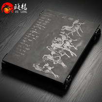  Oulong Wu Jinshi tea tray natural stone black Jinshi tea table whole stone tea tray tea sea custom simple household