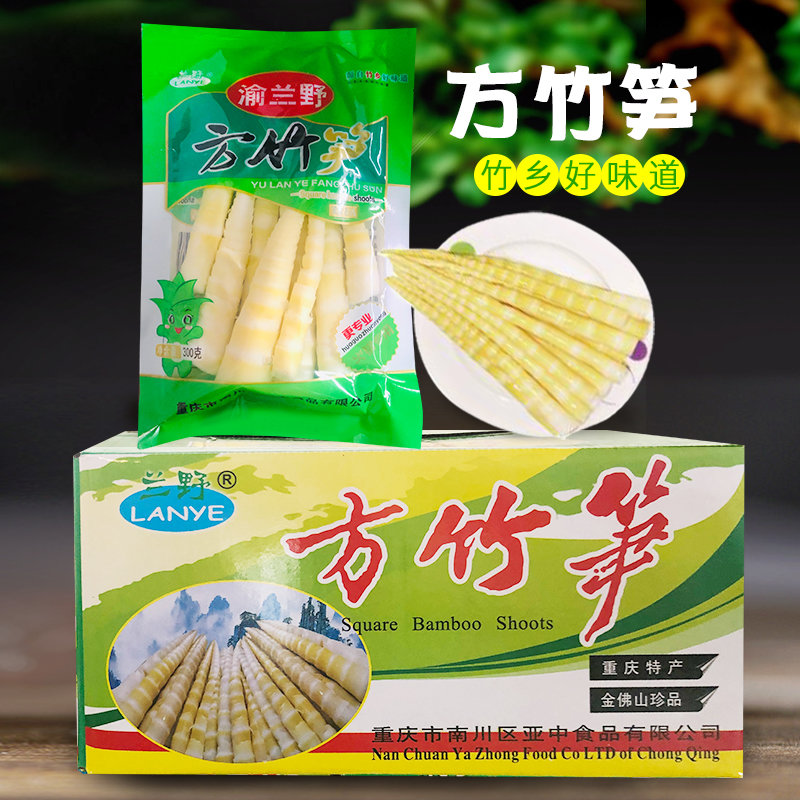 Square bamboo shoots Clear water Bamboo shoots Arhat Bamboo shoots Hot Pot Bamboo shoots 300g*30 packs of whole box 90 yuan