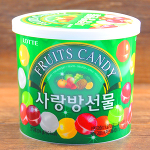South Korea food import candy Lotte colorful fruit multi flavor love gift box 187G