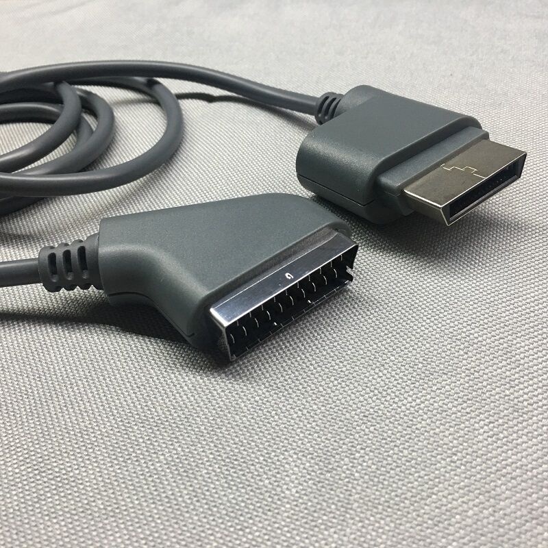Xbox360Cs Thick and Thin Game Console Scart Cable 360 Console Audio and Video Connection European Standard Color Monitor Cable