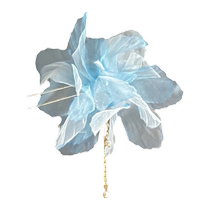 Beautiful flower hairpin antique style silk yarn atmospheric tassel hairpin versatile hairpin for women travel hairpin headgear
