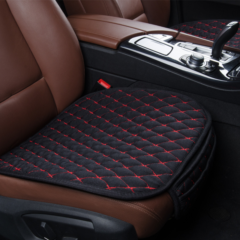 Car Cushion All Season Versatile Without Backrest Single Piece Three Sets Single Fart Cushion Linen Rear Car Seat Cushion Non-slip