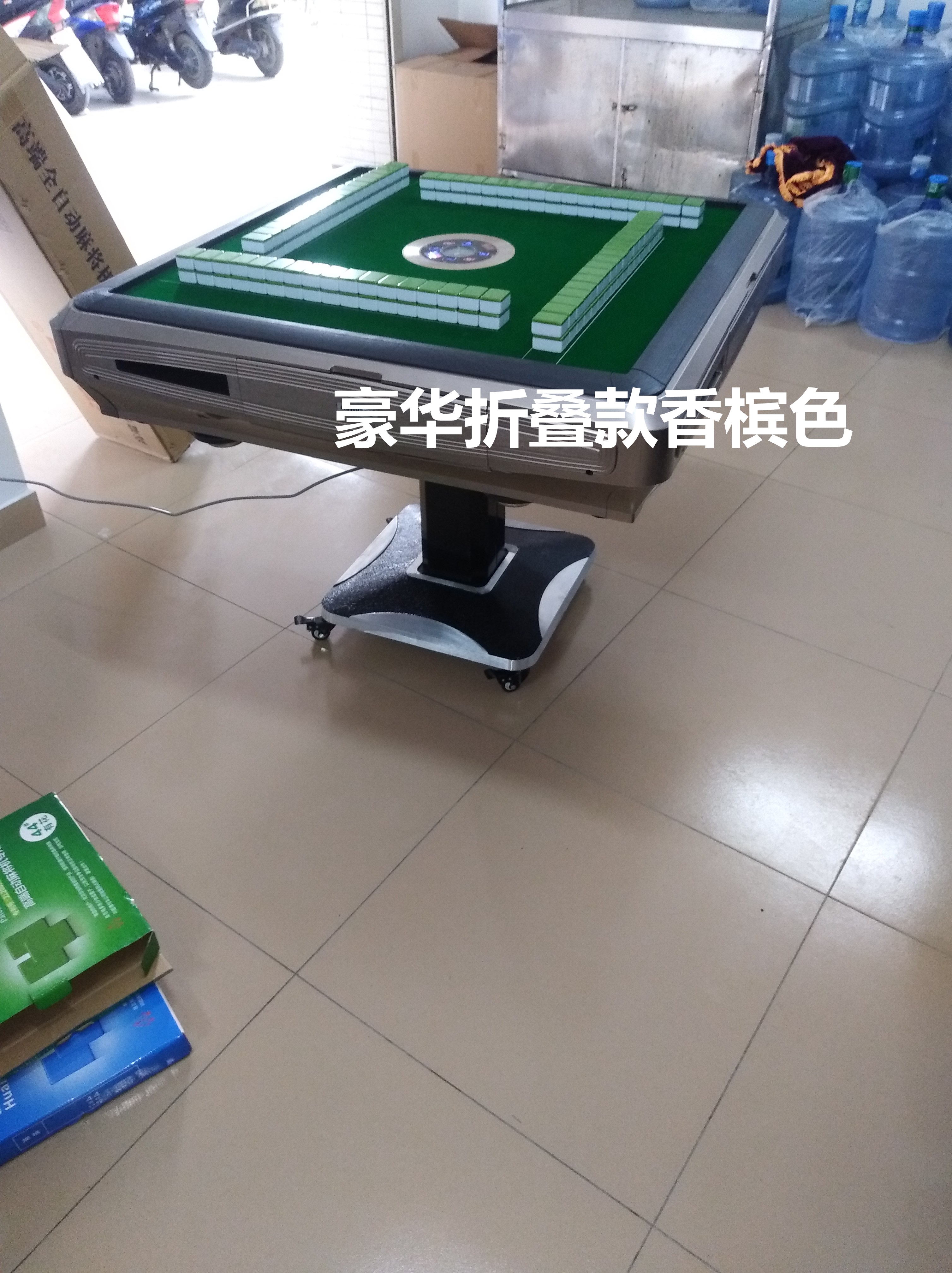 Thâm Quyến Đông Quan Huệ tự động máy mạt chược gấp bàn mạt chược bàn ăn sử dụng kép điện mạt chược bàn sparrow máy gai - Các lớp học Mạt chược / Cờ vua / giáo dục bộ cờ vua kim loại