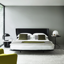 Degas head layer genuine leather bed Italian style minimalist light extravagant double man bed master bedroom 1 8 m 1 5 m designer bed