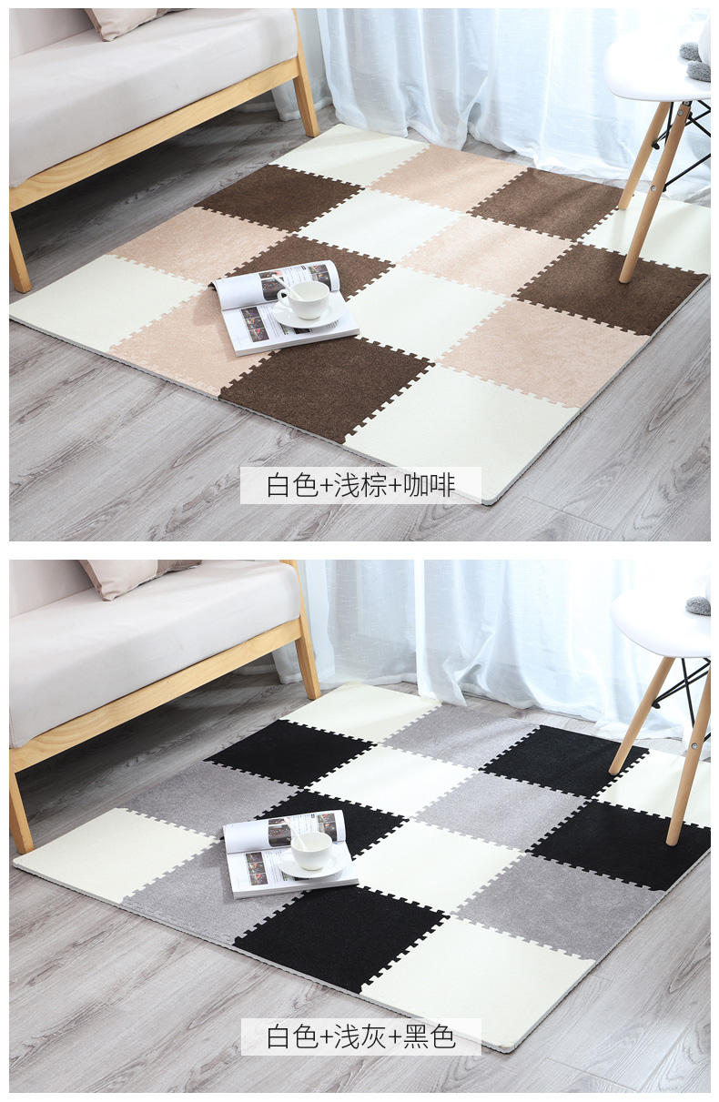 hộp Suede khâu phòng cửa hàng thảm đáng yêu cho văn phòng phòng ngủ keo miễn phí cách nhiệt sàn bọt mat - Thảm thảm bếp