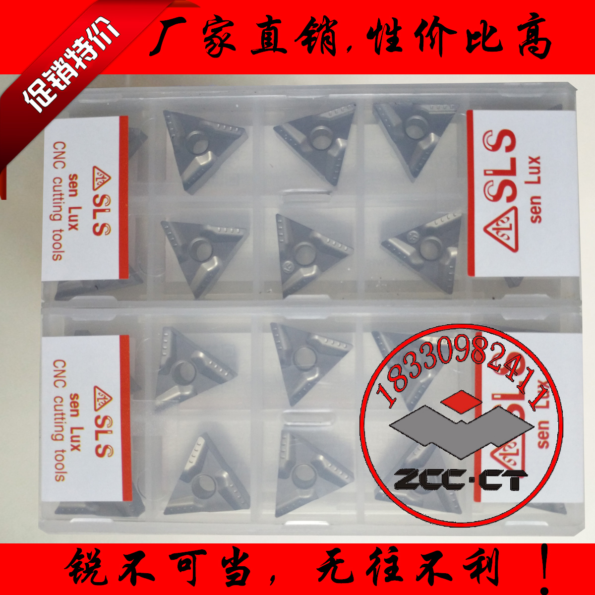 Triangular slotted metal ceramic numerical control car blade TNMG160404R L-VF instead of Tefixk CT3000