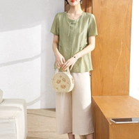 Matcha Green Set (Fex810 Top + ysm широкие штаны для ног)