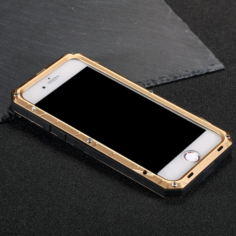 iMatch Water Resistant Shockproof Dust/Dirt/Snow-Proof Aluminum Metal Case Cover for Apple iPhone 7 Plus & iPhone 7