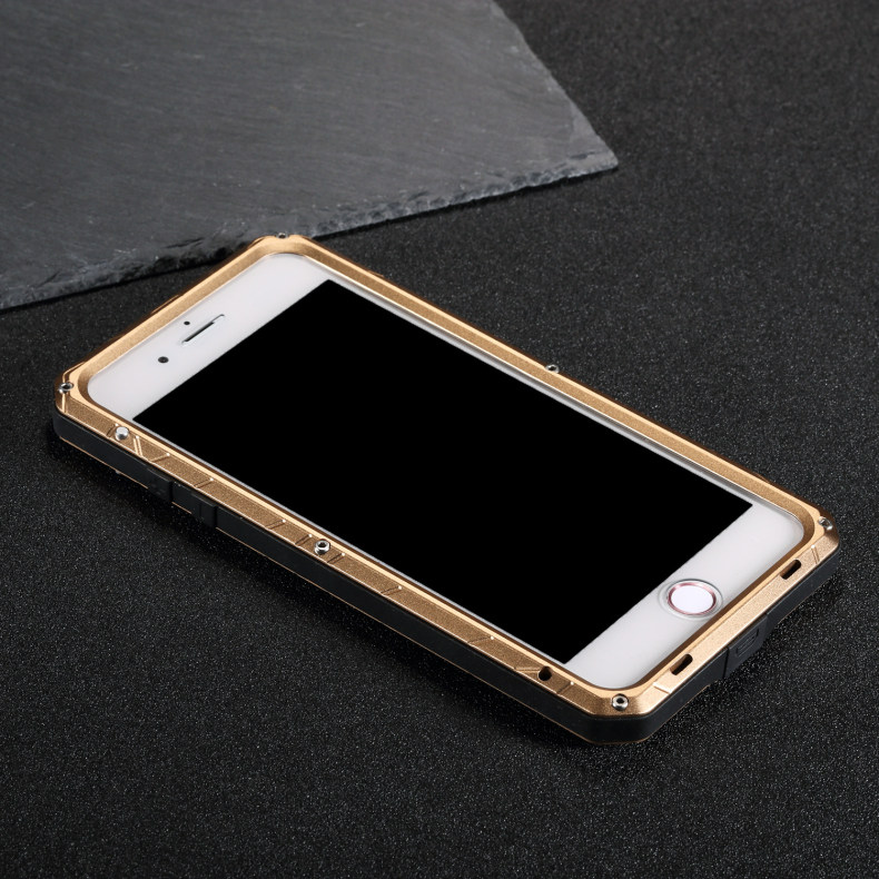 iMatch Water Resistant Shockproof Dust/Dirt/Snow-Proof Aluminum Metal Case Cover for Apple iPhone 7 Plus & iPhone 7