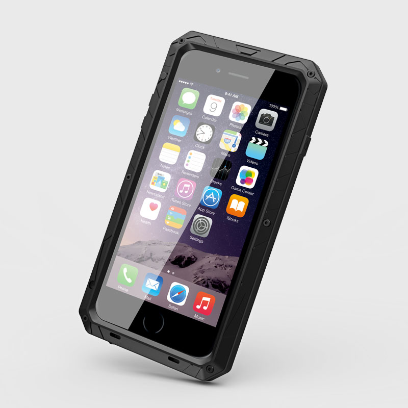 iMatch Water Resistant Shockproof Dust/Dirt/Snow-Proof Aluminum Metal Case Cover for Apple iPhone 6S Plus/6 Plus