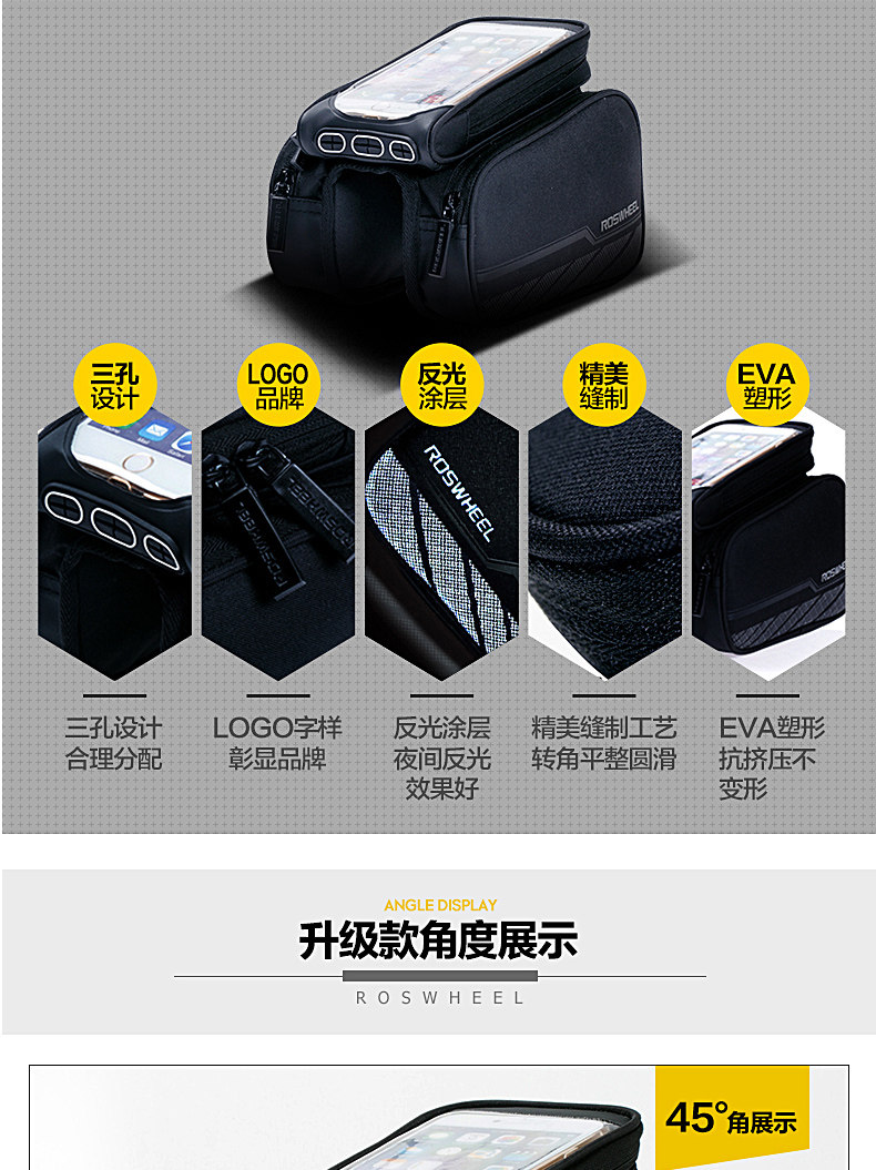 Sacoche pour vélo mixte TOSUOD - Ref 2219947 Image 22