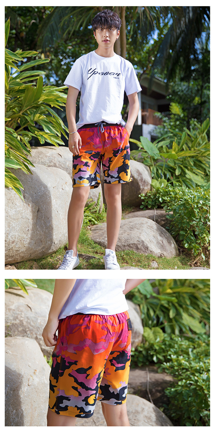 Quần nam đi biển mới rộng kích cỡ lớn boyshort thường khô nhanh năm điểm quần quần bơi mùa hè quần lớn 	quần dài đi biển nữ	