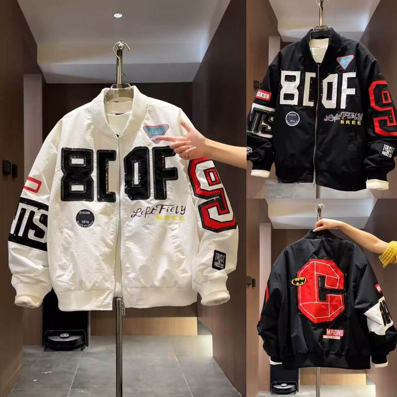 Korean Lornian Baseball Uniform American Retro Racing Jacket Men's Design Niche Embroidered Jacket