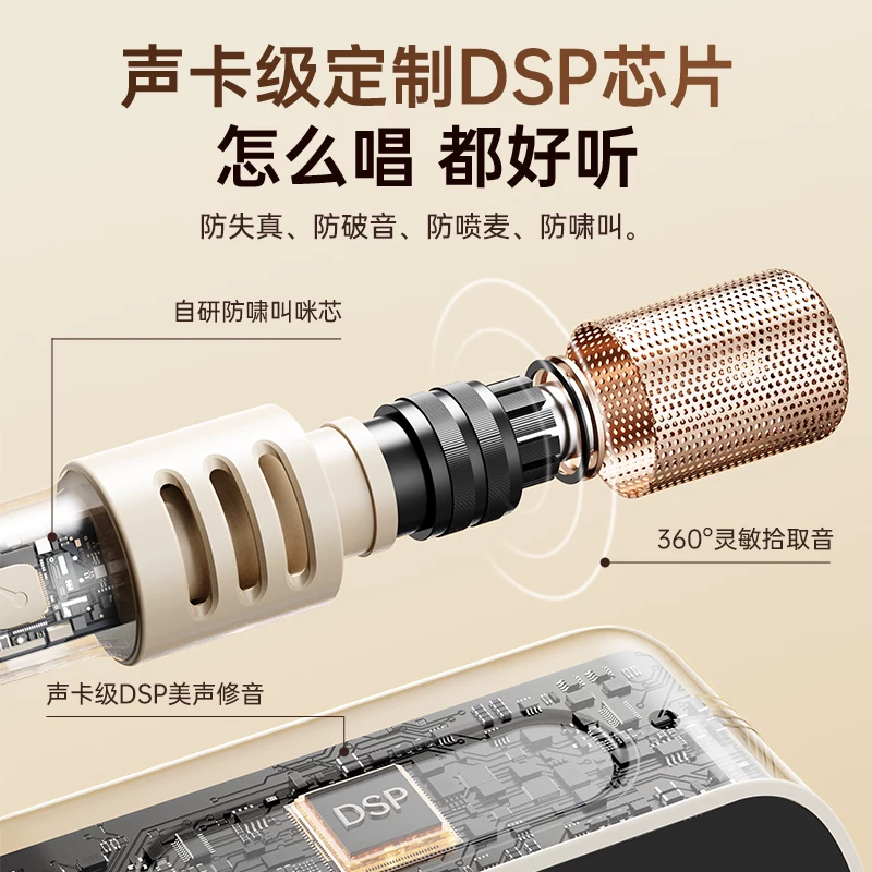 金运 K800 lyrics audio microphone integrated family ktv karaoke OKAI display singing artifact