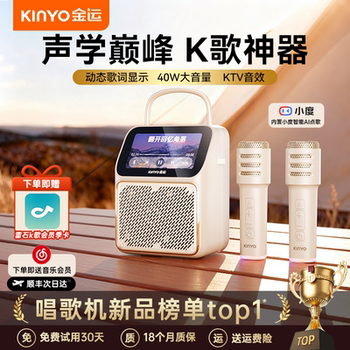 Jinyun K800 Lyric Speaker Home Karaoke Microphone Integrated Family Ktv Outdoor Bluetooth Singing Speaker