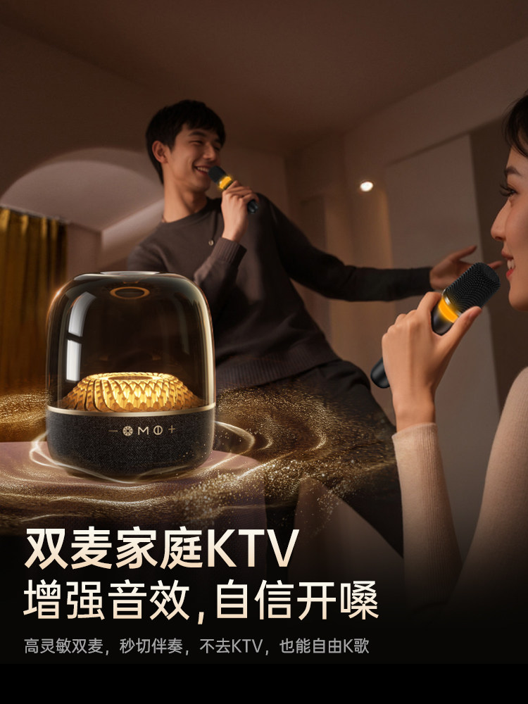 Golden Fortune Microphone and Speaker Combo Home Karaoke Family Ktv Speaker Set Singing Wireless Karaoke