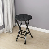 Черный рамный черный круглый стул (назад)