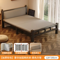 [Качество экспорта - головка мягкой сумки] Черная длина длины 190 ширина 120 ☆ Нет установки + толстая пластина стальной рамы